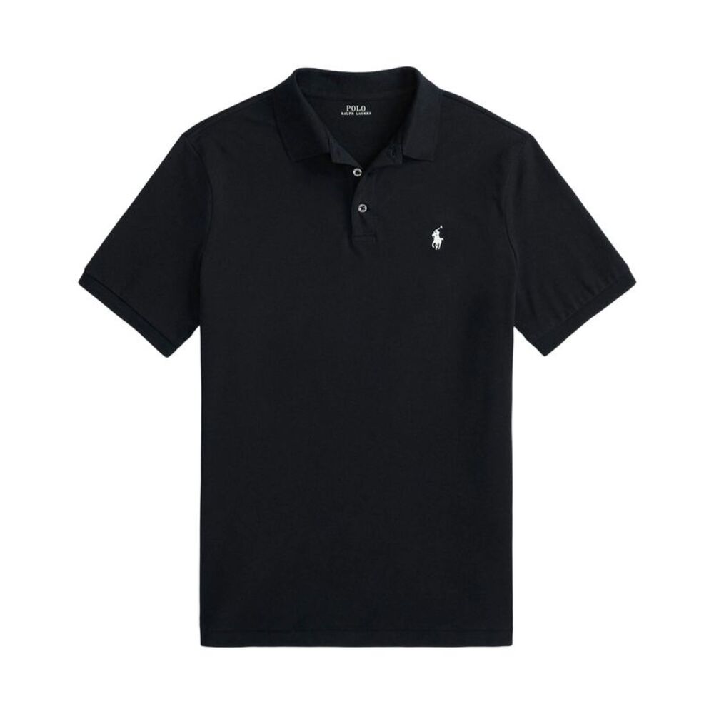 Polo Ralph Lauren Mens Classic-Fit Stretch Mesh Polo Shirt M Black/Smoke - NWT